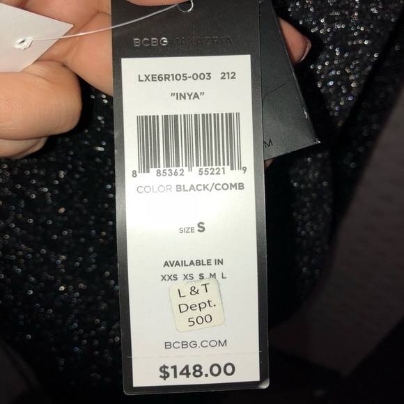 NWT BCBGMaxAzria asymmetrical mini dress Sz Sm - Picture 5 of 5